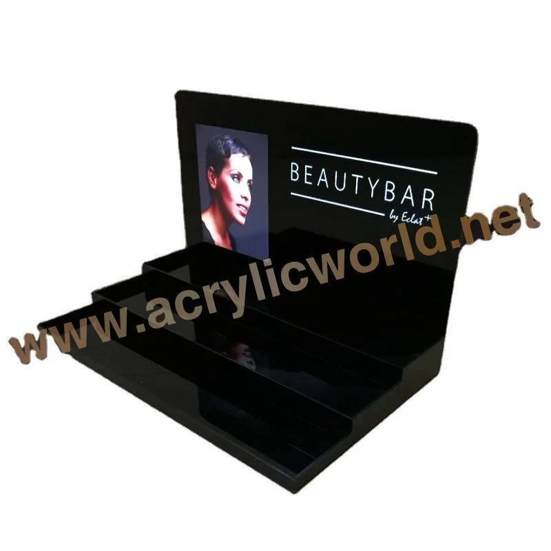 Customized cosmetic cream product display stands acrylic plate display
