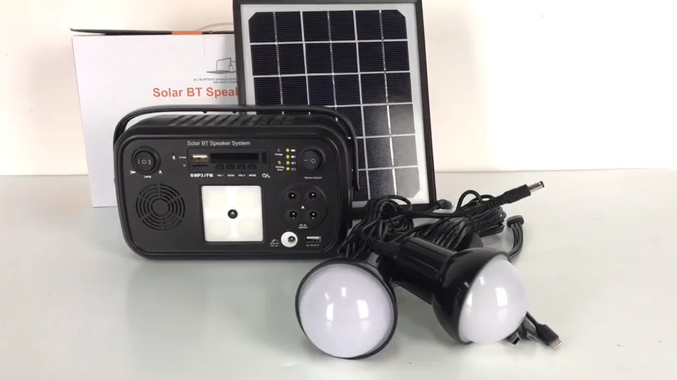 3W Solar Panel  Lithium Ion Battery Mini Portable Home Lighting Solar Energy Kit