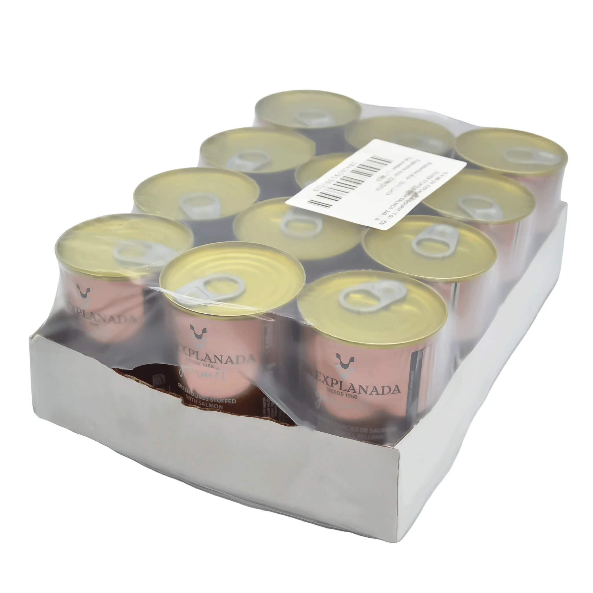 Испанский бренд высокого качества по стандартам зрелости лосося фаршированные зеленые оливки вкусные закуски для коммерческих
