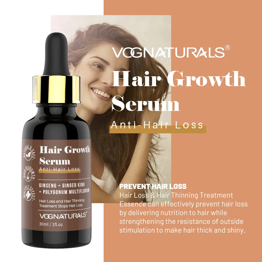 Собственная марка, более толстая, более здоровая, стимулирует рост волос, травяная Сыворотка для роста волос