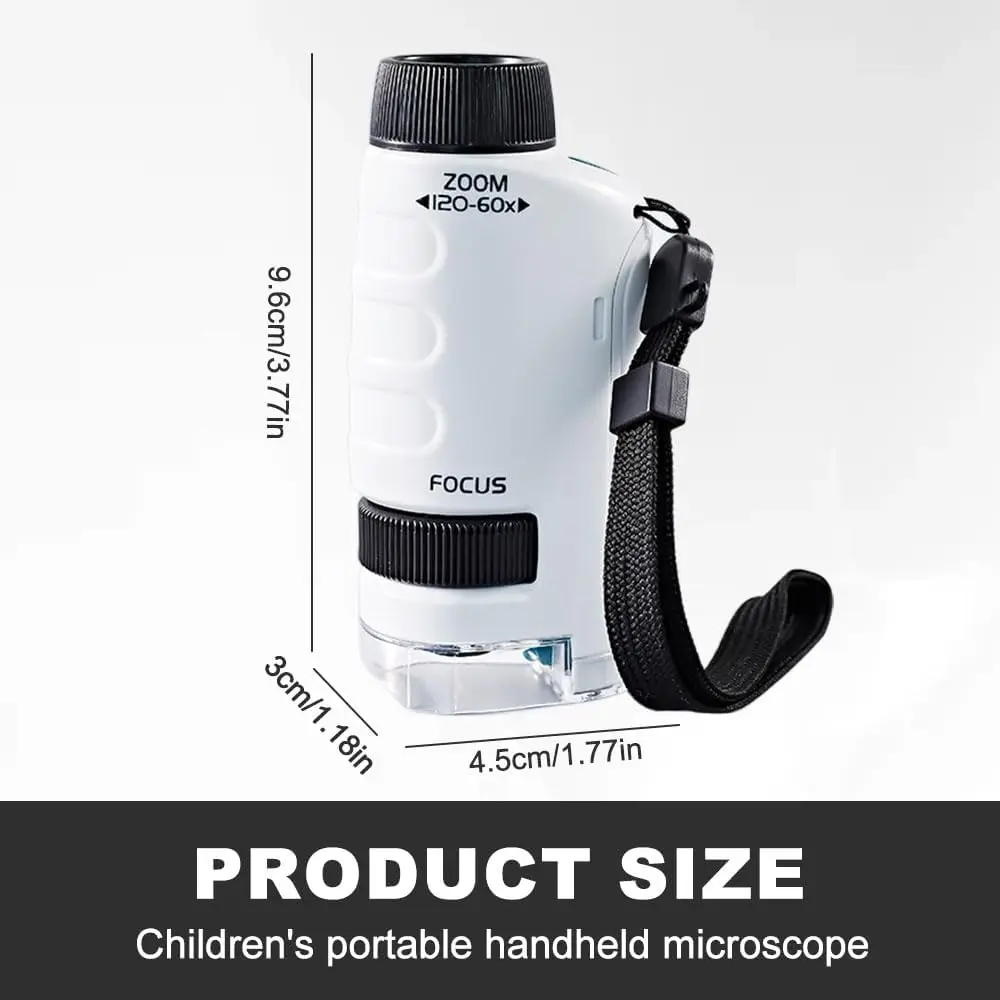 2025 New Mini Microscope for Kids Pocket Microscope Your Little Scientist Miniscope Kids Microscope Handheld Mini Scope for Kids