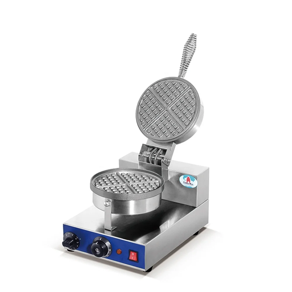 1 Head Waffle Cone Maker Machine Aluminum Panel Material Non-Stick Coating Commercial Waffle Baker For Sale