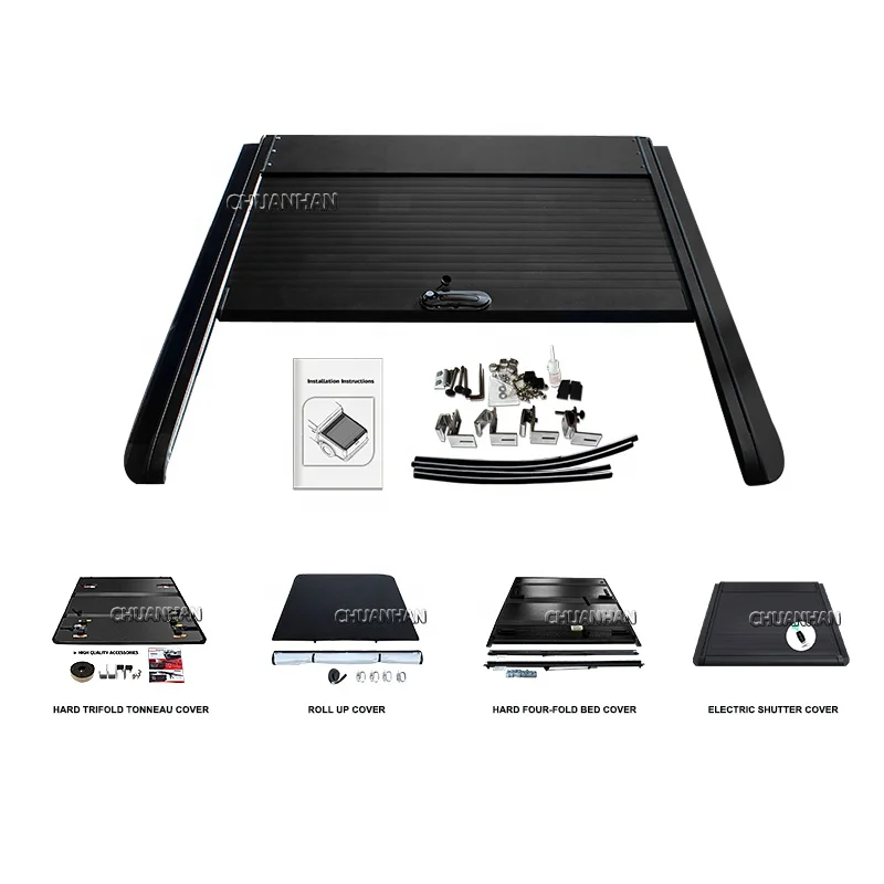 pickup truck bed cover retractable roller shutter lid l200 tonneau cover ranger maverick for ford f150 6.5ft