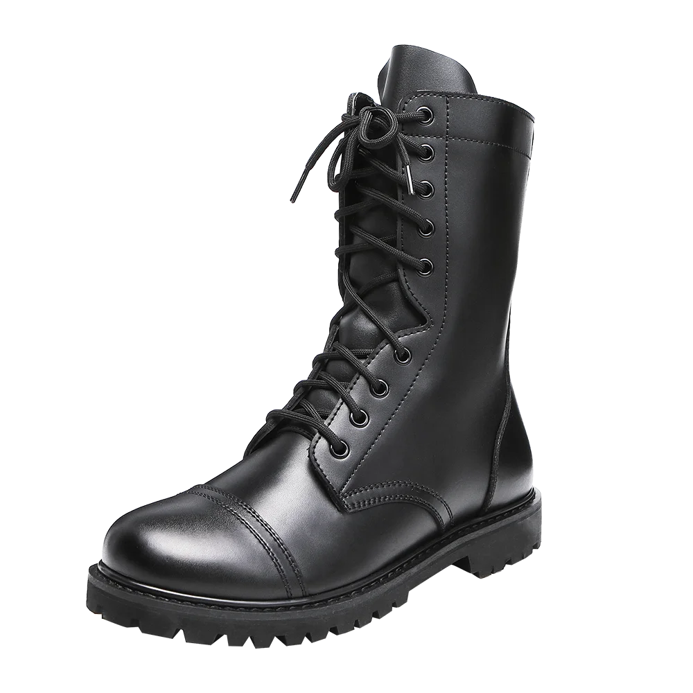XINXING Goodyear Black Leather OEM Wholesale Waterproof Anti-Slip Military Tactical Black Army Boots