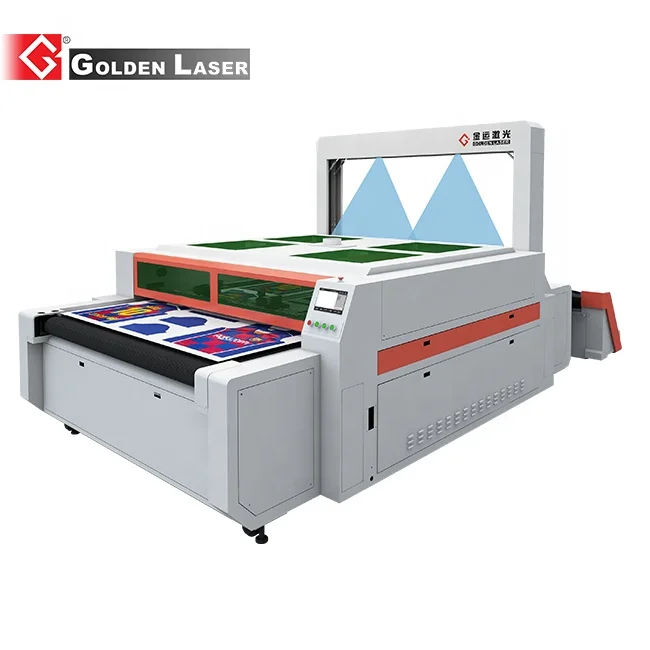 Automatic CO2 Laser Cutter for Athletic Apparel Manufacturing Industry of Wrestling Singlets and Uniforms with CCD Camera