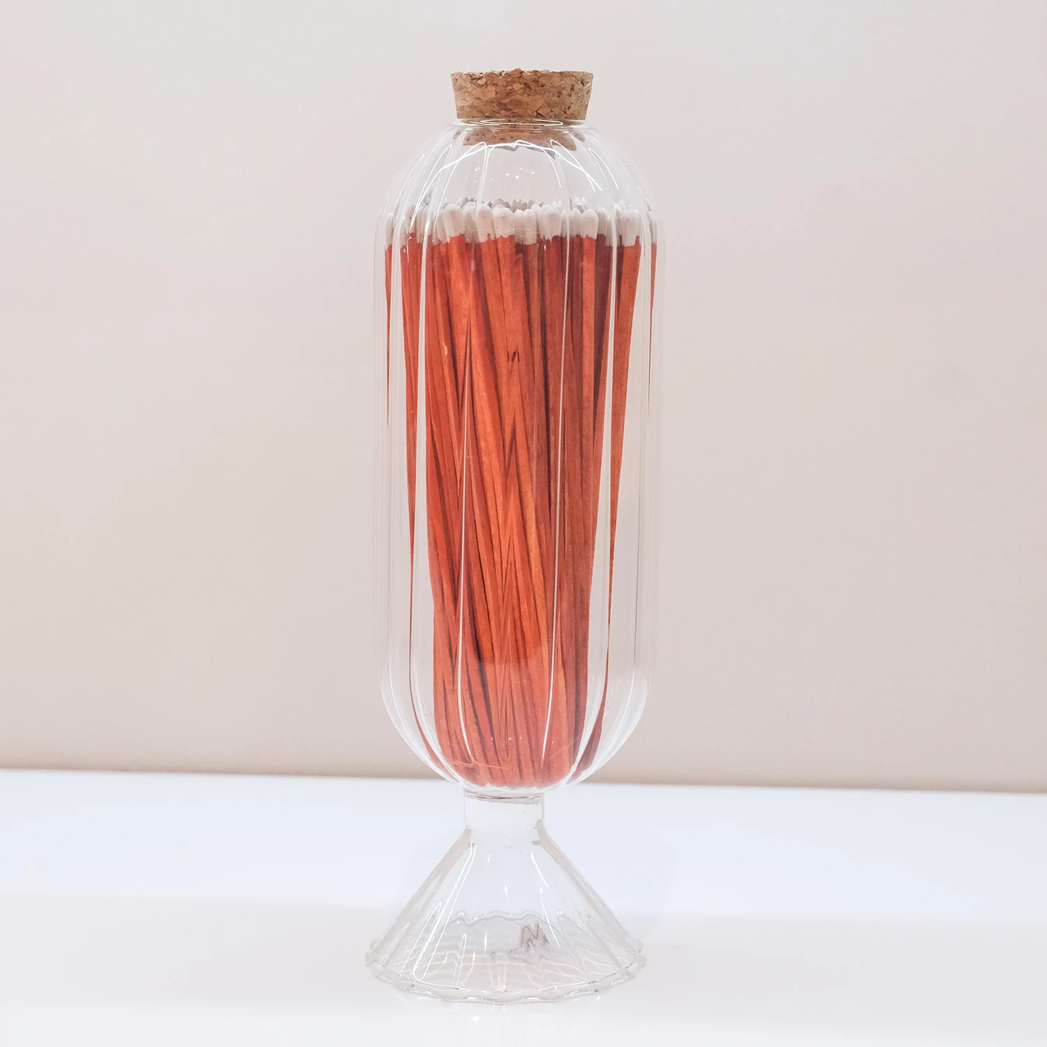 Wholesale Customized Match Decorative Custom Logo  Wooden Stick Glass Bottle Of wood matches  in bulk with cork