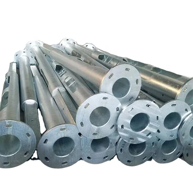 galvanized stainless solar street light high mast galvanized steel poles