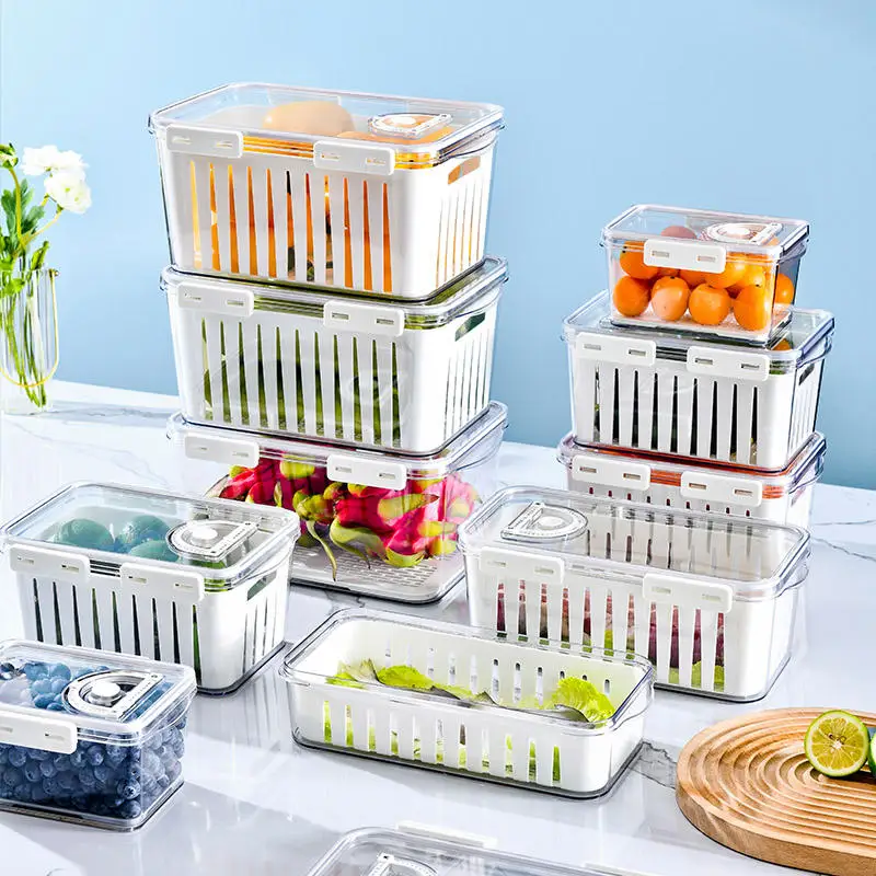 SHENGBANG Refrigerator Freshkeeping Storage Food Box Organizerfor Fridge Frischhaltedosen Organizador Acrlico Refrigerador
