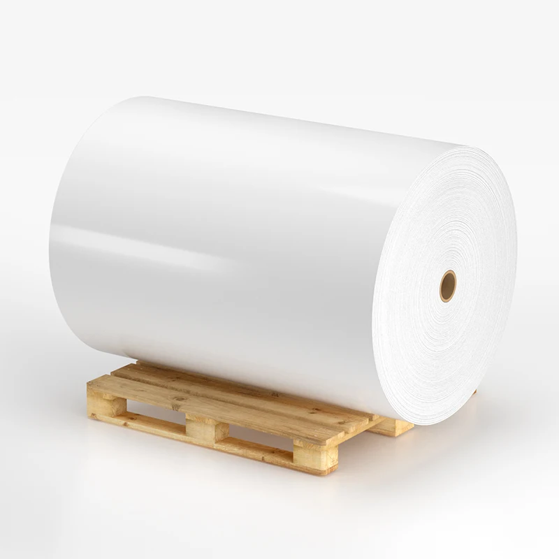80mic White Glossy Corona-treated Polyethylene Film PE Acrylic 57gsm white glassine