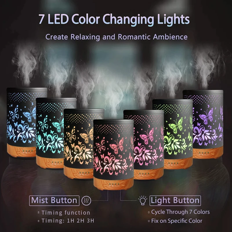 Новинка лидер продаж 2024 аромадиффузор с бабочками Заводская оптовая продажа эфирные масляные лампы для офиса и дома