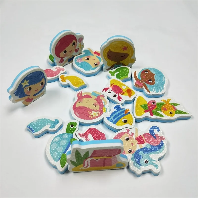 Factory EVA Foam Bath toys Baby Safety EVA Foam Float Educational Bath Toy Acceptable Customizable Colors Shapes