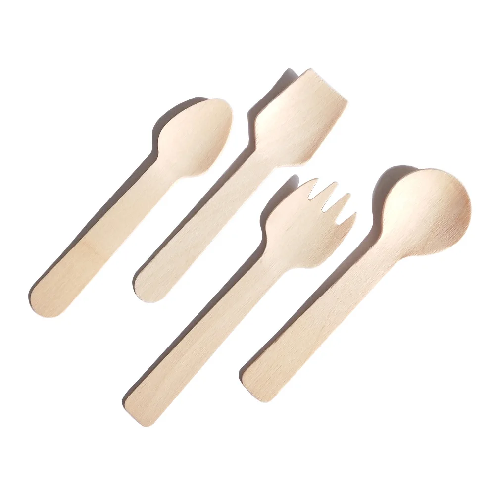 Factory Directly Wholesale Birch Wood Cutlery Eco Friendly Ice Cream Scoop