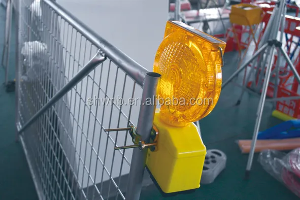 2 Sided Visibility Amber Barricade Light Beacon Led Lamp Roadblock Barricade Construction Barricade Warning Flasher Light