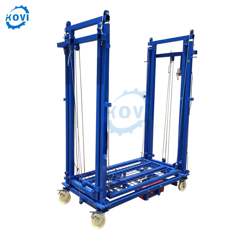Portable electric 3-8M scaffold lifting small vertical platform lift elevator load bearing 500 kg electric lifting scaffolding