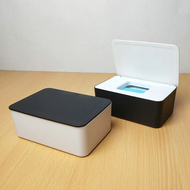 new arrival Multifunctional Dust-proof Tissue Container Towel Napkin Tissue Holder Case Desktop Wet Tissue Mask Storage Box