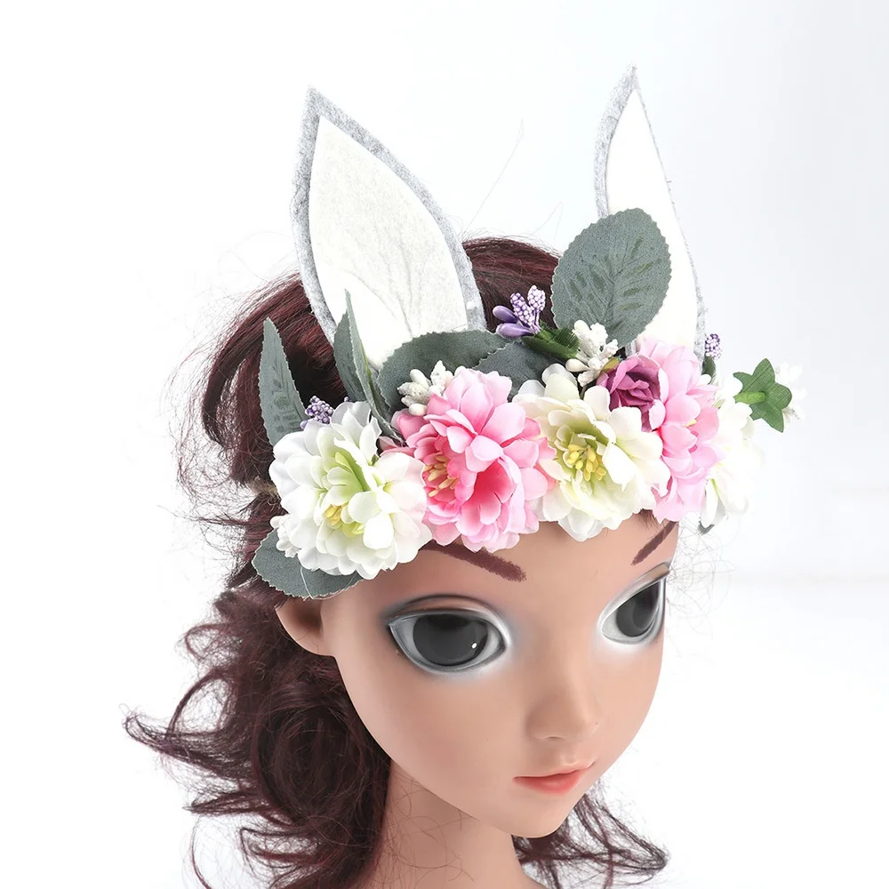 
CFP G00047Woodland Bunny Headband Bunny Ears Easter Headband 