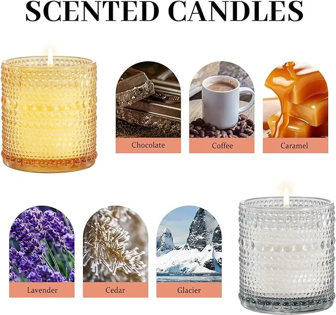 selected Nature soy wax  DIY customize  candle gift box  Polka Dots glass cup  scented candle luxury