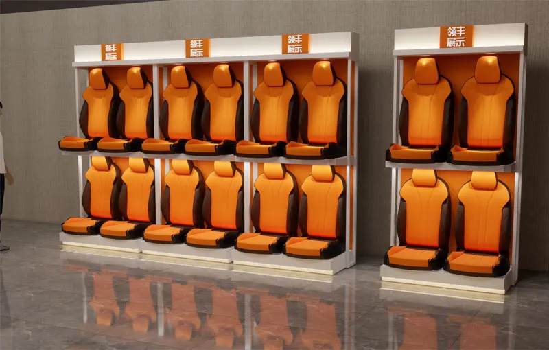 Commercial Showroom Supplies Display Stand Auto Parts Seat Cushion Metal Display Rack