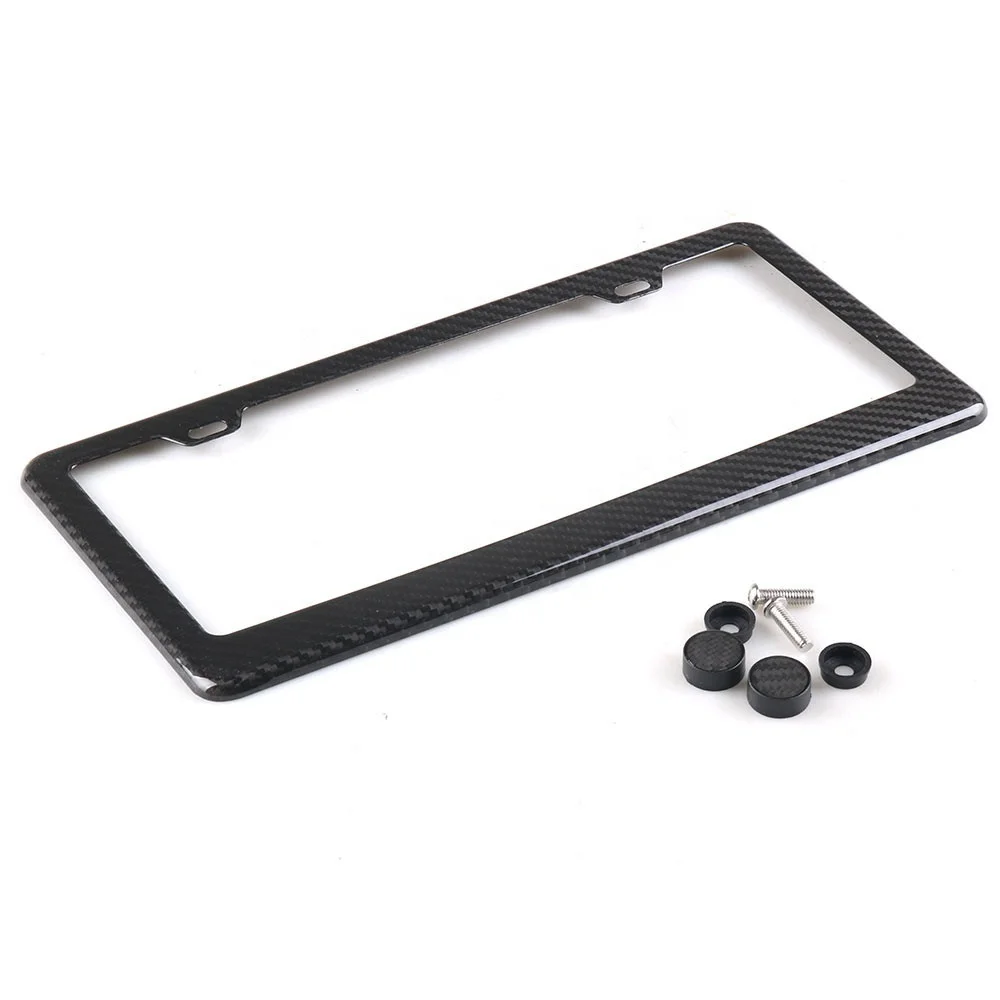 OEM custom design carbon fiber license plate frame for America cars