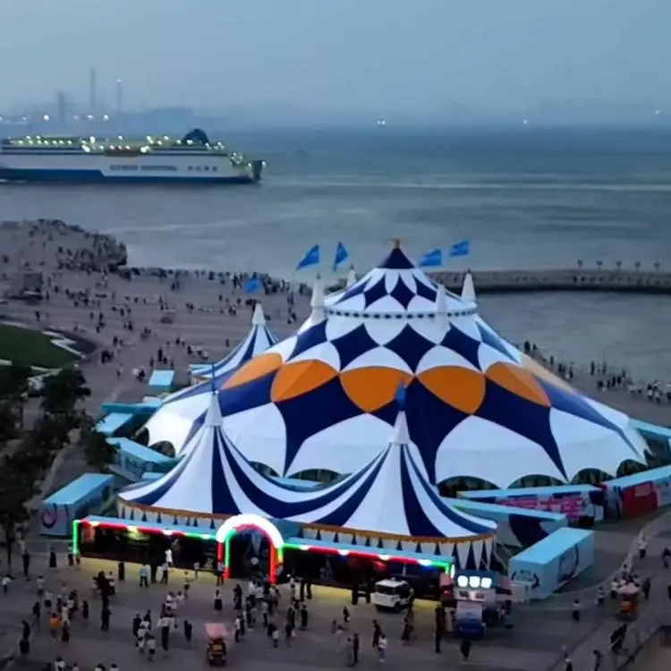 100% Polyester Fabric PVC Tarpaulin Large Outdoor Event Tent New Circus Tent Indoor/Party/Wedding/Exhibition 15m Pagoda Sale