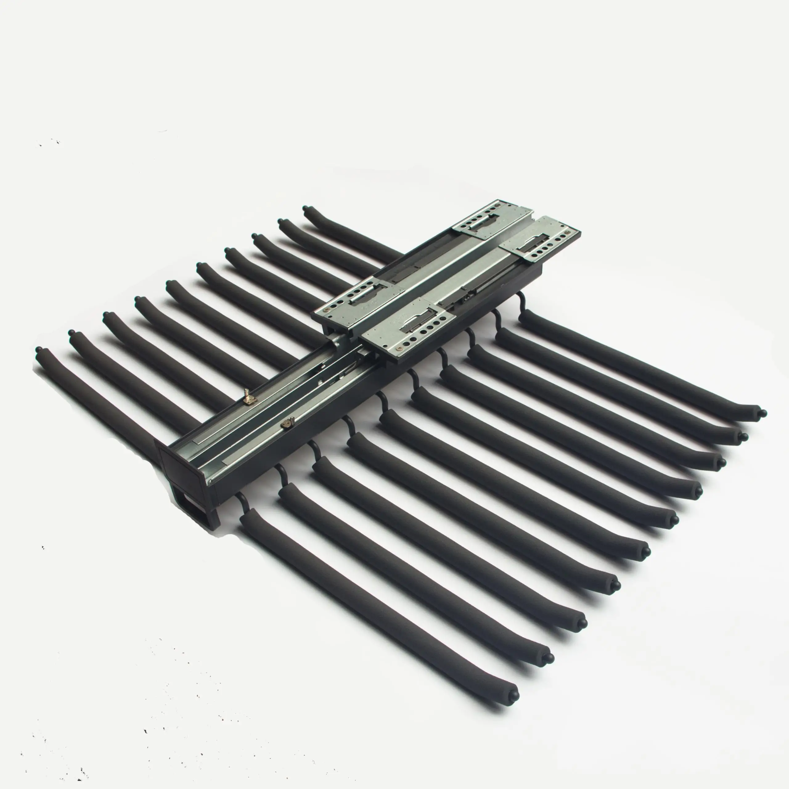 High Quality Wardrobe Accessories Hotel Home Wardrobe Soft Closed Trouser Rack Top Mounted Two Rows Of Sliding Trouser Rack