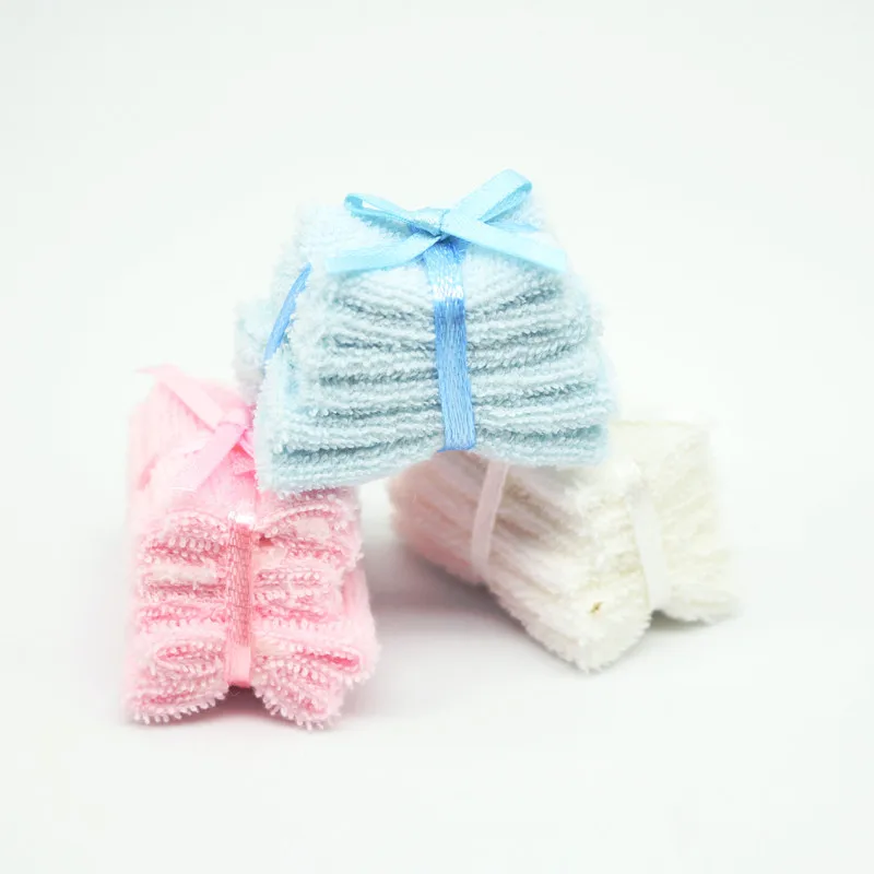 1:12 Dollhouse Miniature Towel Bath Towel Bathroom Supplies Model Home Decor Mini doll bath towel set