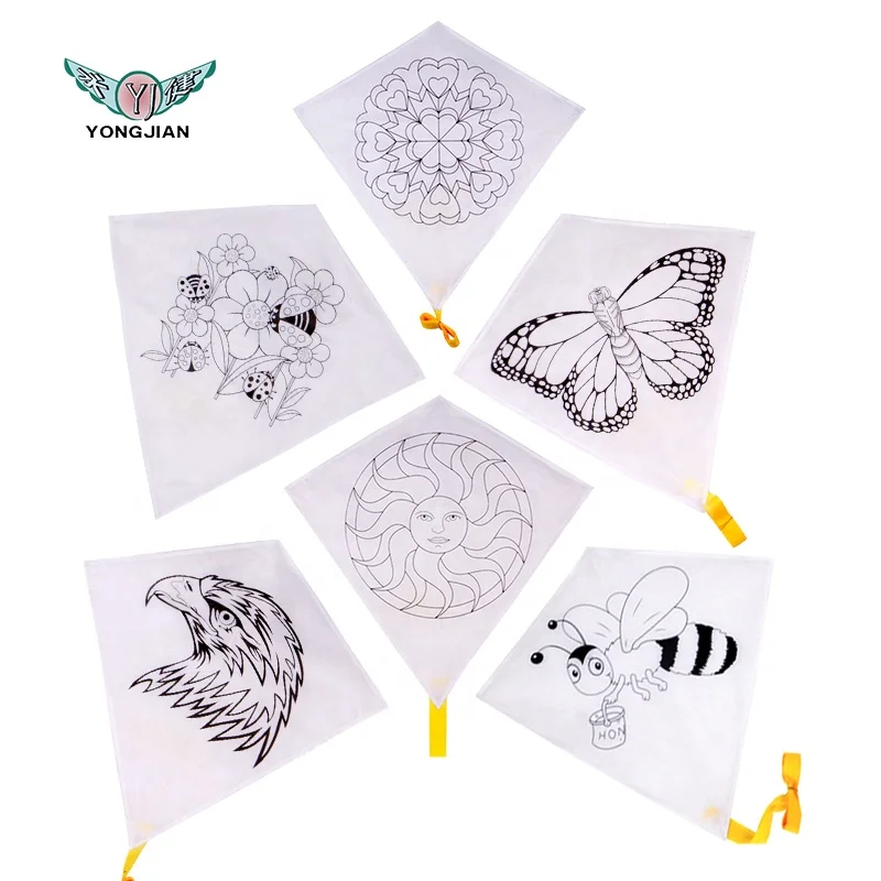 yongjian soft rokkaku high quality china  cheap promotional customized Educational  diy paper kite