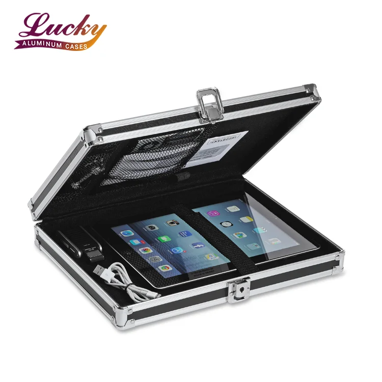 Professional aluminum case large capacity aluminum attache case classic aluminum briefcase for laptop and documents