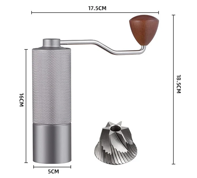 New design coffee accessories Barista tools Mini portable hand manual coffee grinder with 6 setting