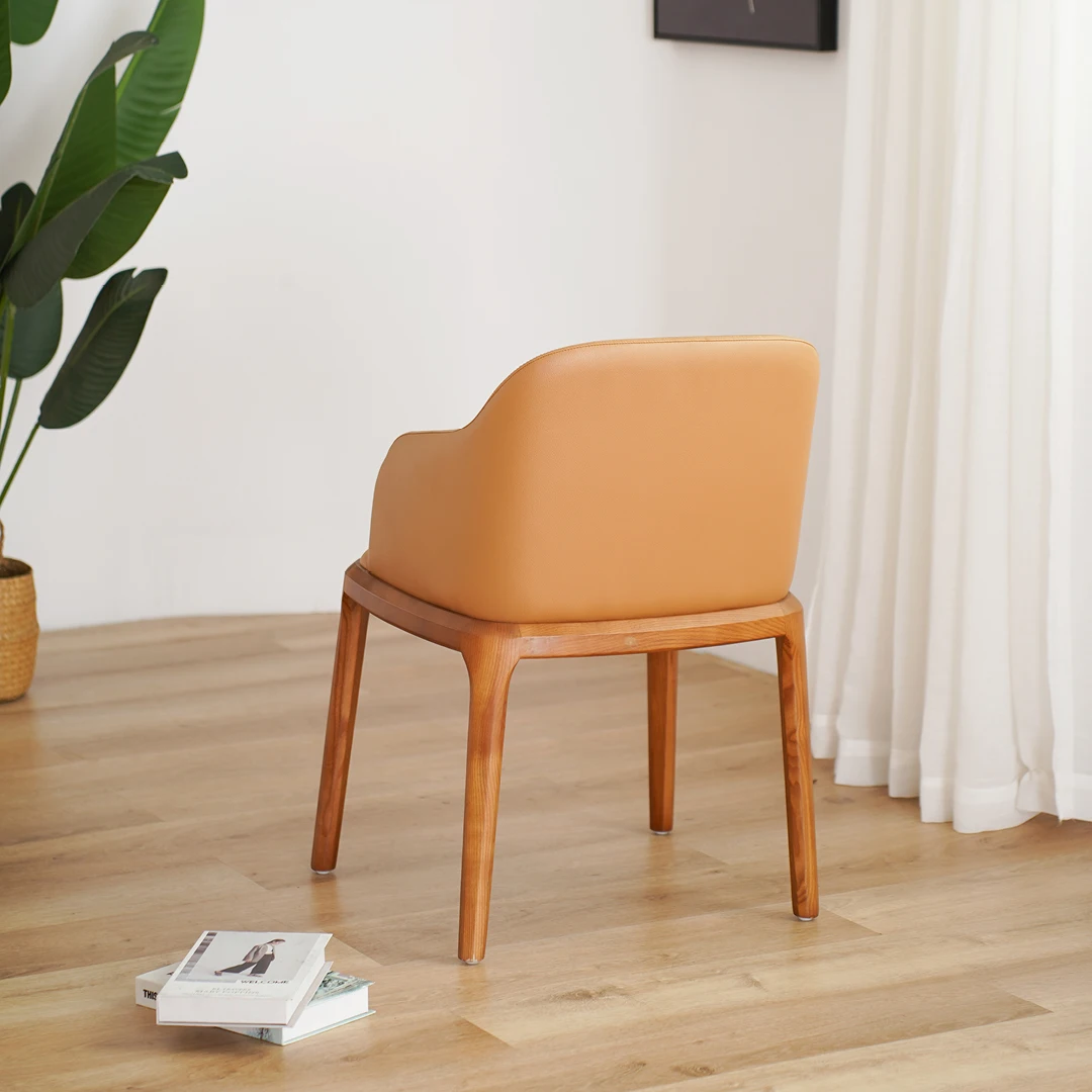 Finnite Nordic factory direct sales batch ash wood armrest backrest cushion modern home office simple leisure creative chair mil