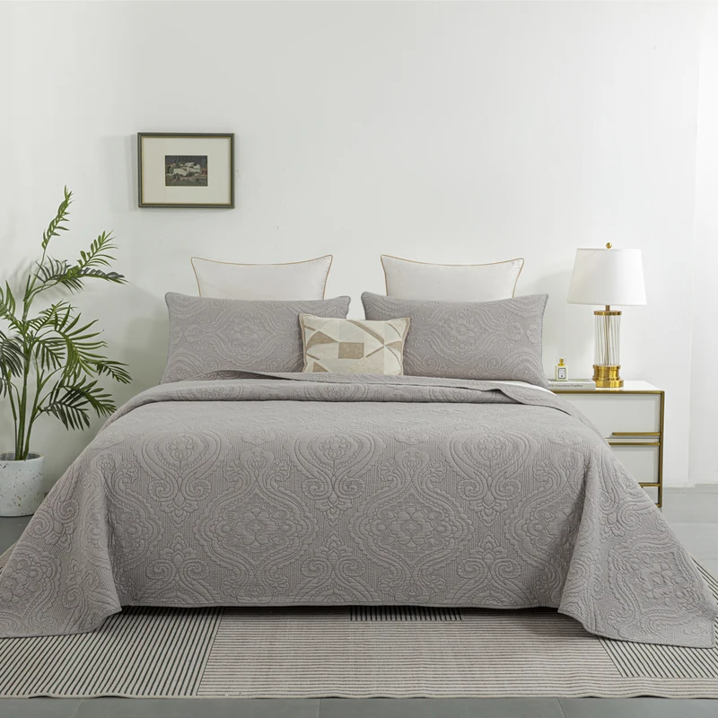 Lightweight Quilted bedspread soft bedding set for all seasong 100 Cotton Quilts bedding set Luxury wholesale Bedding set