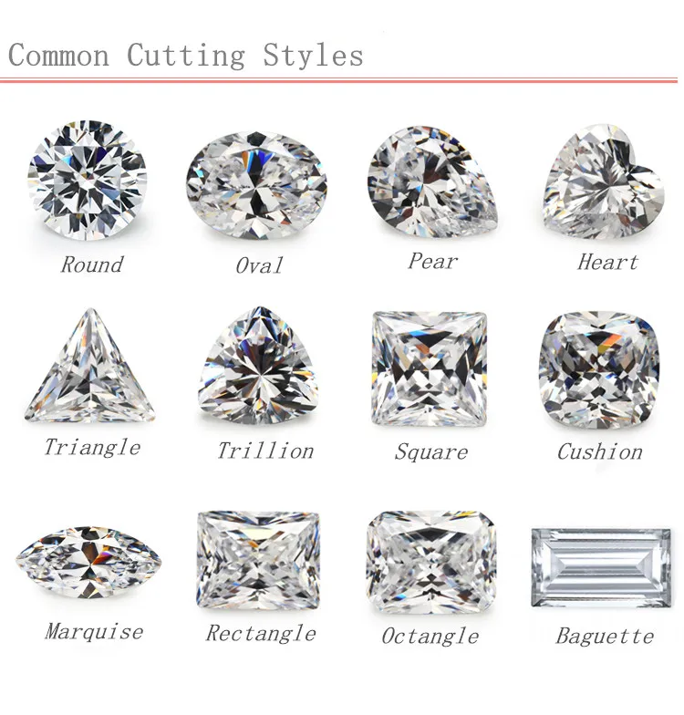 Jinying wholesale AA white cz stone 4mm 5mm 6mm Round Brilliant Cut Synthetic cubic zirconia loose gemstone