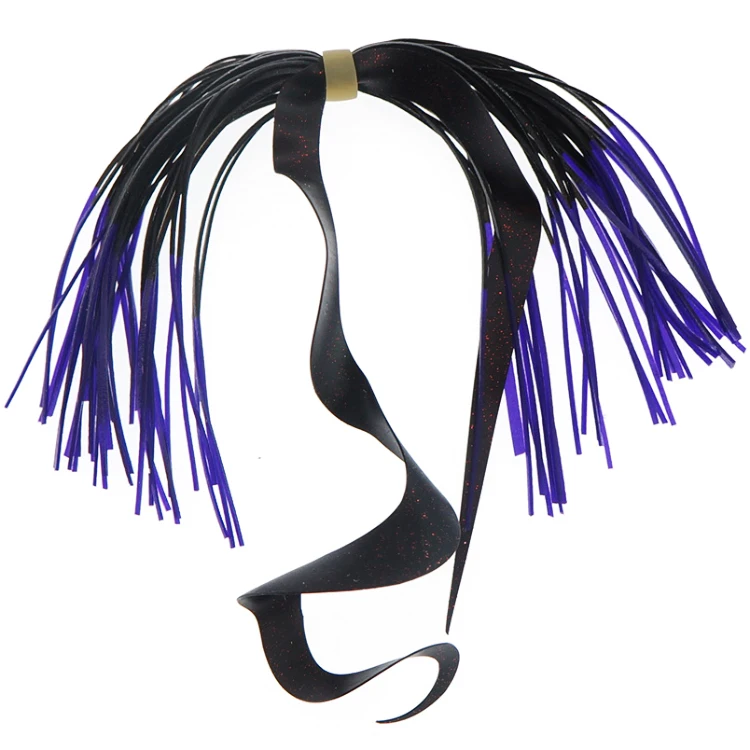 SiliconeSkirts With Trail skirttab with luminous streamer Spinnerbait Buzzbait Squid Rubber Lure Baits Fishing Lures Accessories