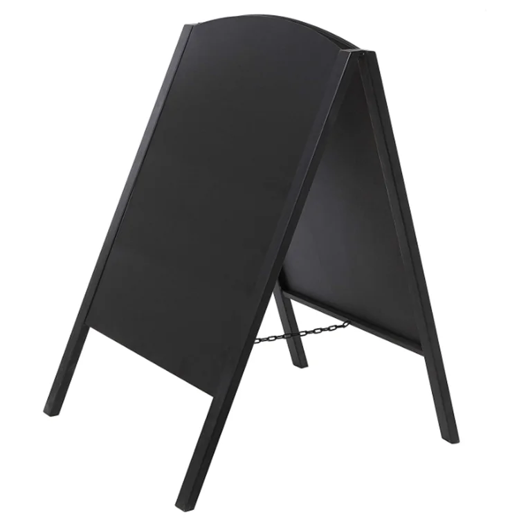 New design durable rectangle black frame handmade advertising blackboard