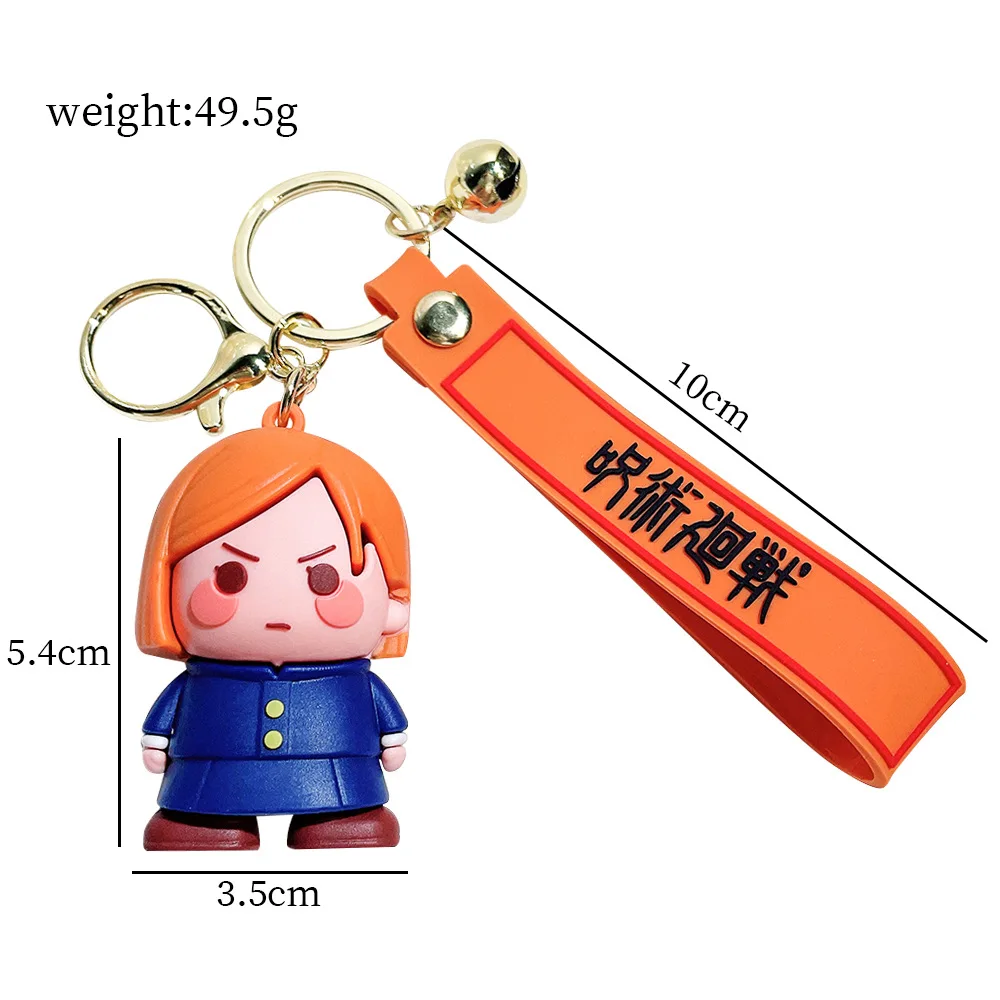 High Quality New Anime 5 Styles Q Version Creative Cartoon Car Schoolbag Pendant Chain Itadori Yuji Jujutsu Kaisen Key Chain