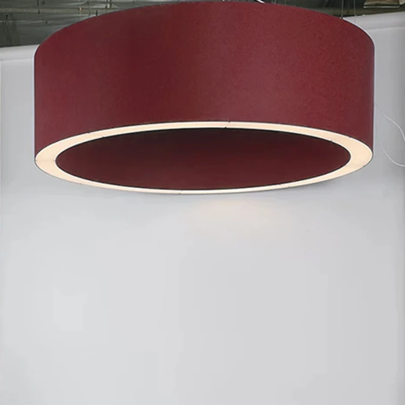 DALI DT8 dimmable acoustic pendant lighting fixture for office with different shell colors CE approved