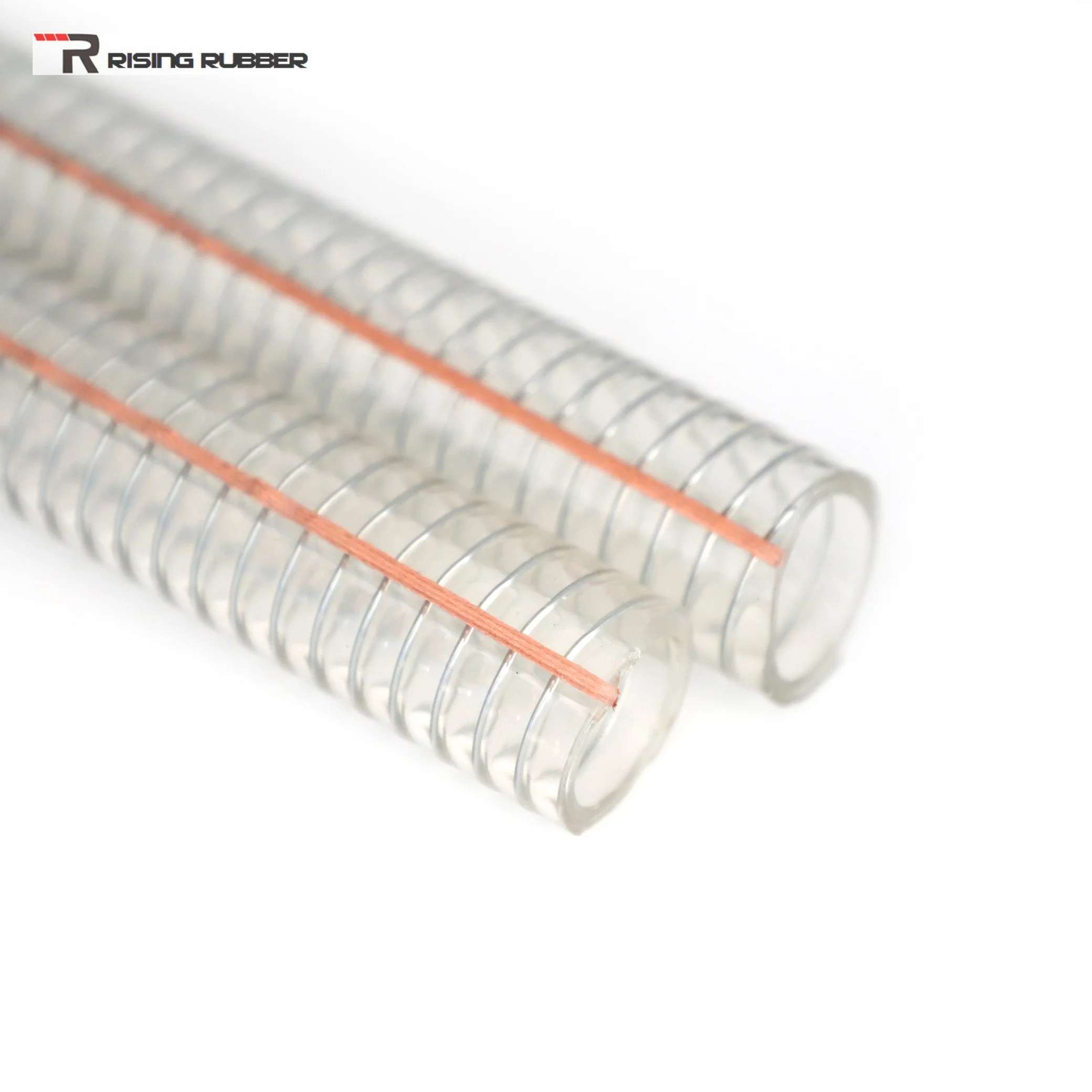 PVC Spiral Steel Wire Reinforced Transparent Spring Flexible Air Duct Hose Heat Resistant Plastic Tubes