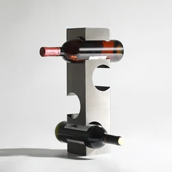 custom wholesale picnic table decorative silver stainless steel stand storage wine racks bottle holder