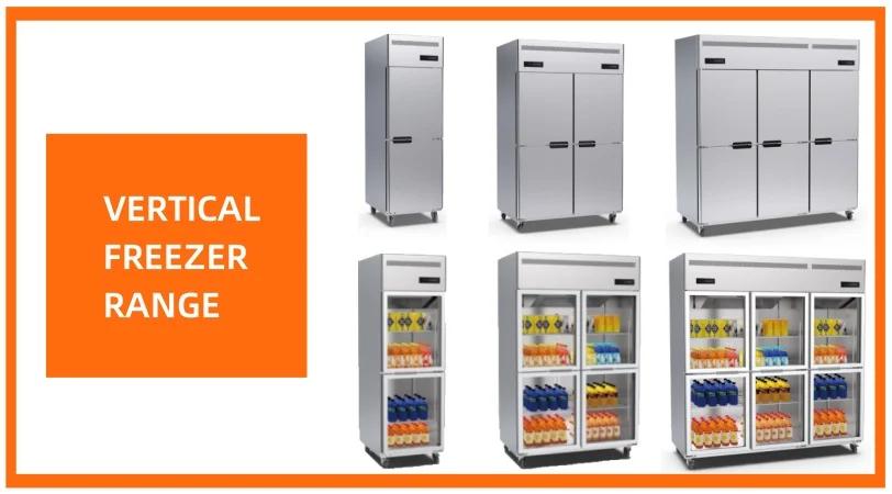 Commercial Upright French Door Chest Freezer Stainless Steel Kitchen Chiller Fridge Refrigerator Equipment for Hotel Kitchens