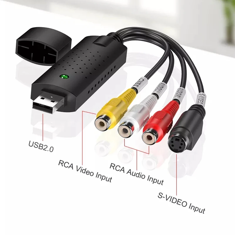 USB 2,0 захвата 4 канала видео ТВ DVD VHS адаптер захвата карты ТВ цифровой видеозаписи (DVR)
