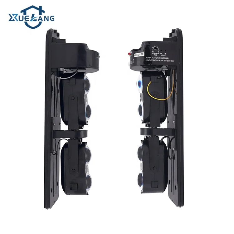 DC12-24V wired 4 beams sensor IP55 waterproof UV light filtering infrared human motion detector with long alert distance 50-250M