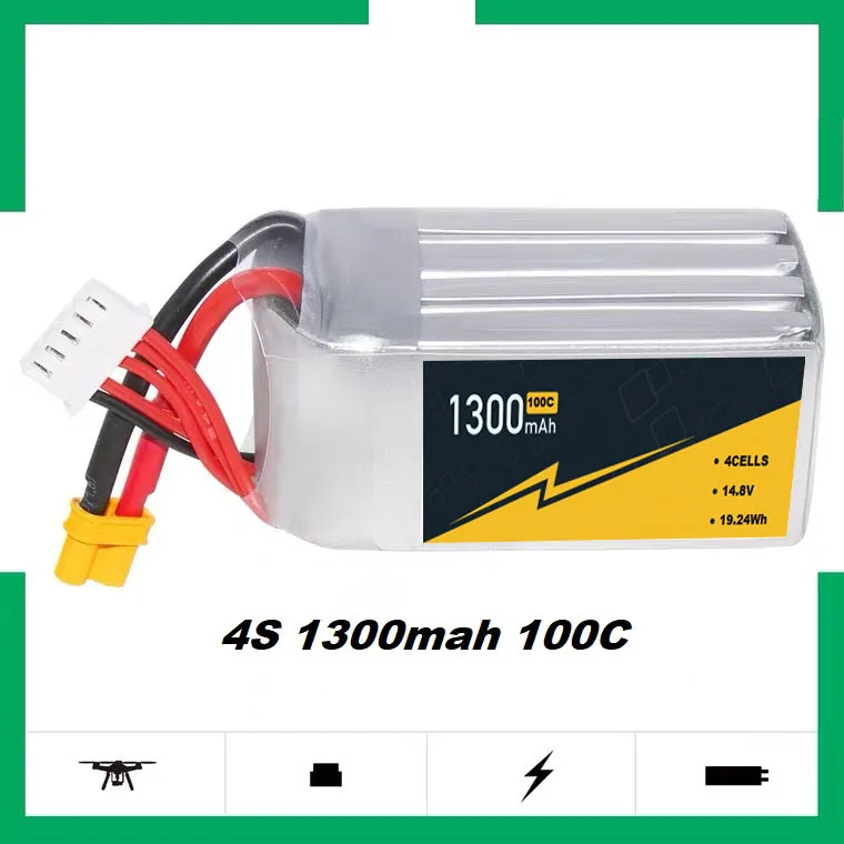 14.8v 4s 1300mah 100C lipo battery for RC Drone Boat FPV car quadcopter