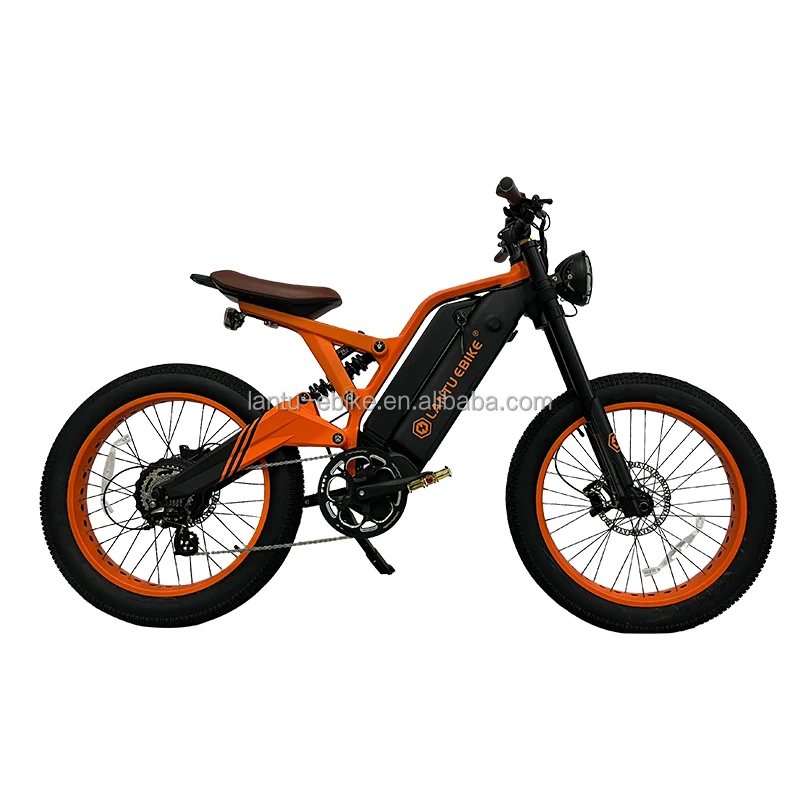 Lantu Ebike 1200 Вт высокоскоростной горный велосипед с двойной батареей гибридный полной подвеской