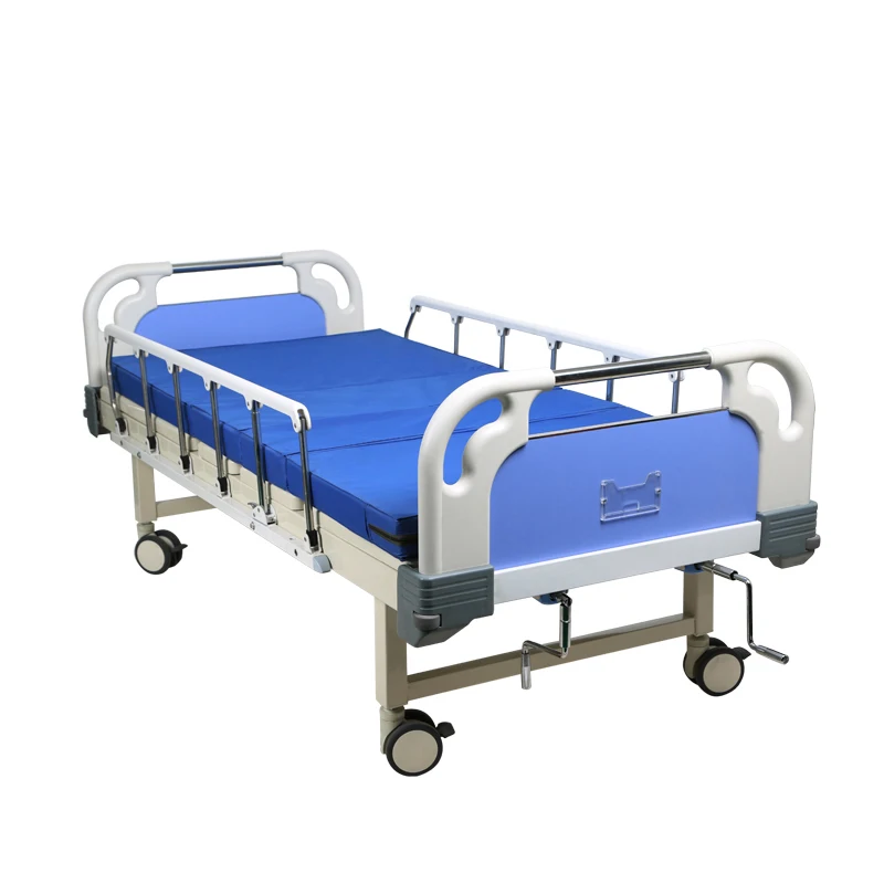 Bestseller Good Price Hospital Furniture Manufacturers Two Cranks Manual Medical Bed With 2 Functions