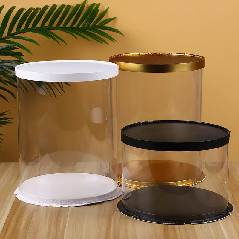 Горячая Распродажа Премиум Золотая премиум черная круглая коробка для торта на день рождения свадьбу 12 дюймов высокий золотой цвет коробка для торта низкая цена