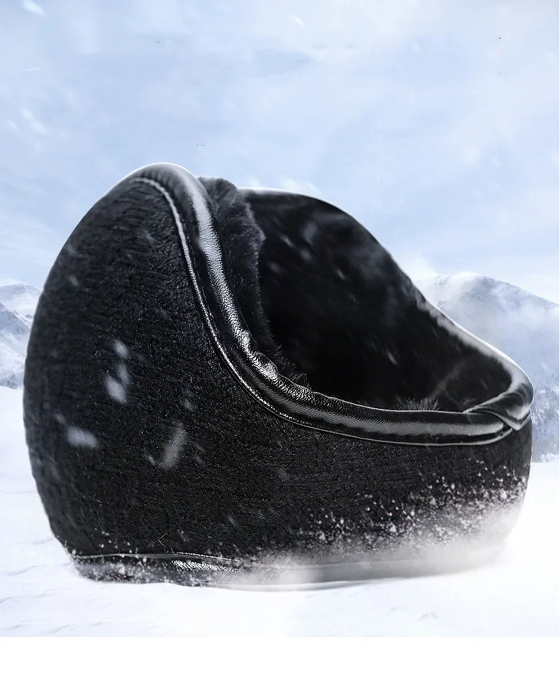 Прямая Заводская поставка, зимние мягкие теплые наушники, черные плюшевые теплые наушники