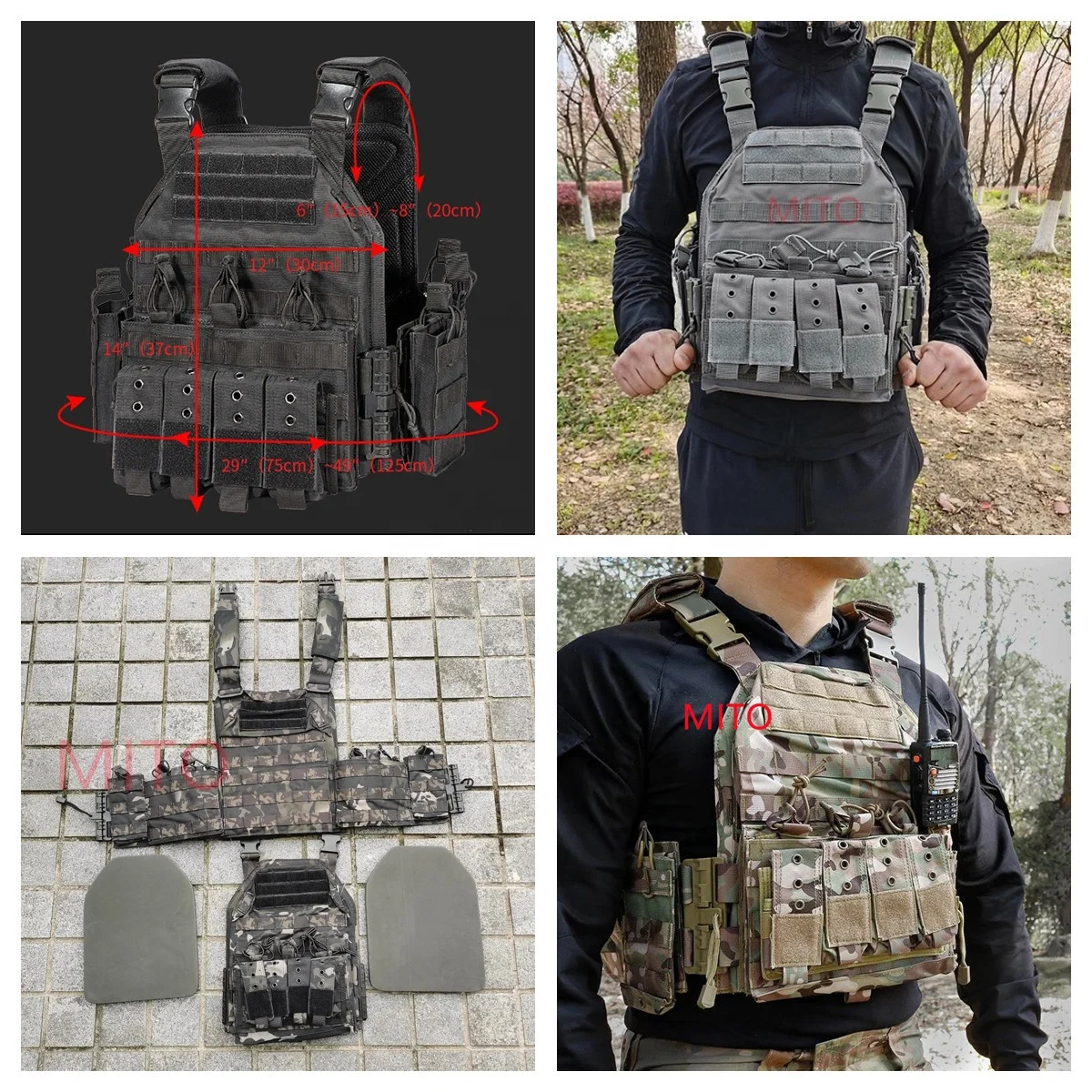 MITO готовый к отправке тактический жилет, жилеты MOLLE, правоохранительные быстросъемные тактические носители халэко