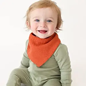 100% хлопок сертифицированный органический шарф-бандана слюнявчик из муслина двухсторонний