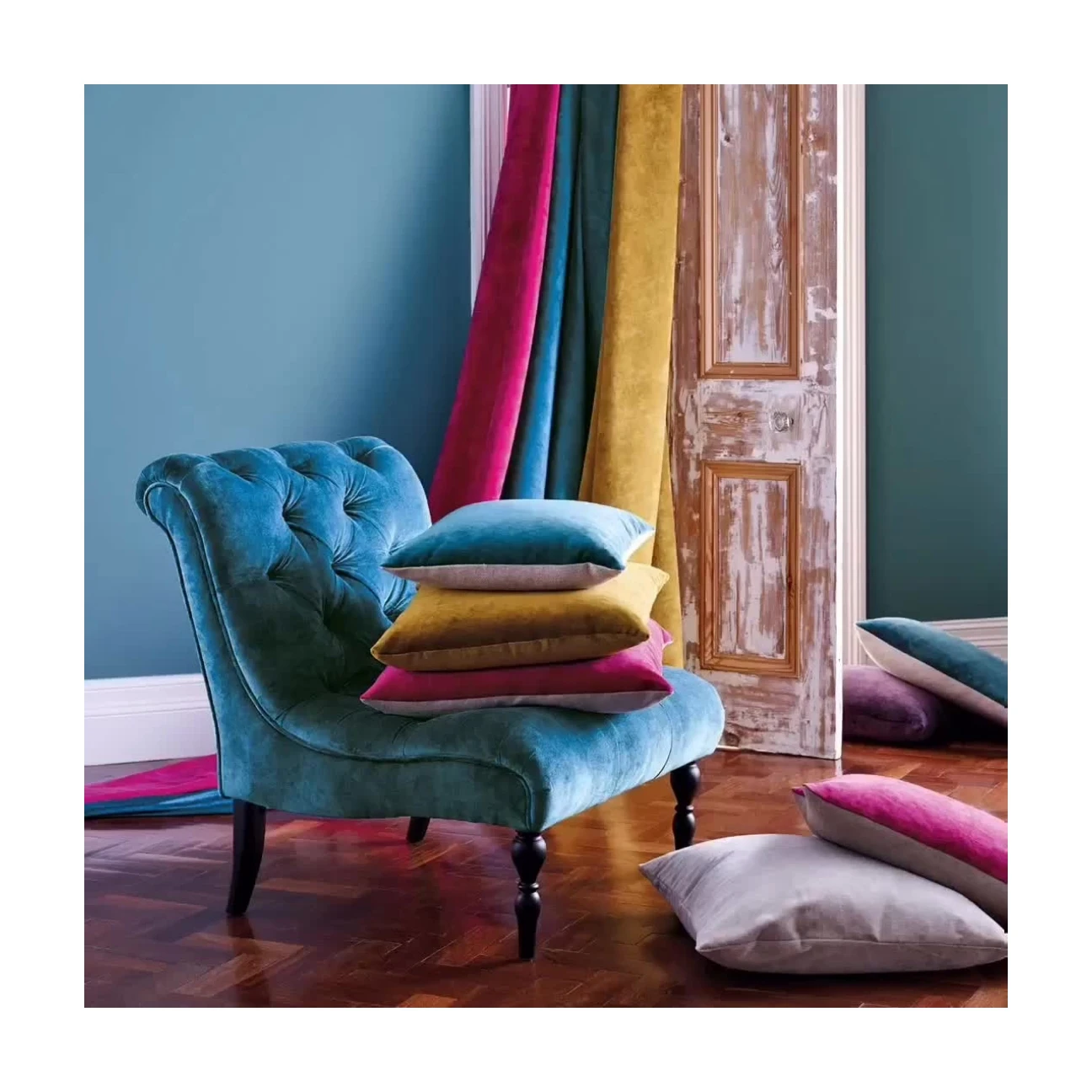 Home Textile 100% polyester home furnishing textiles wholesale velvet 2 layer fabrics for sofa and upholstery