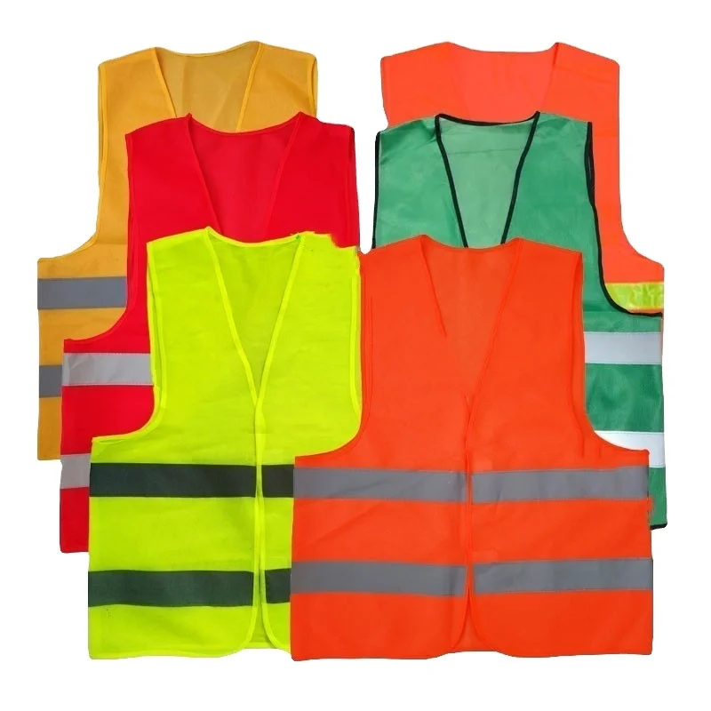 Polyester Reflective Vest Work Construction vests Night Safety Jacket